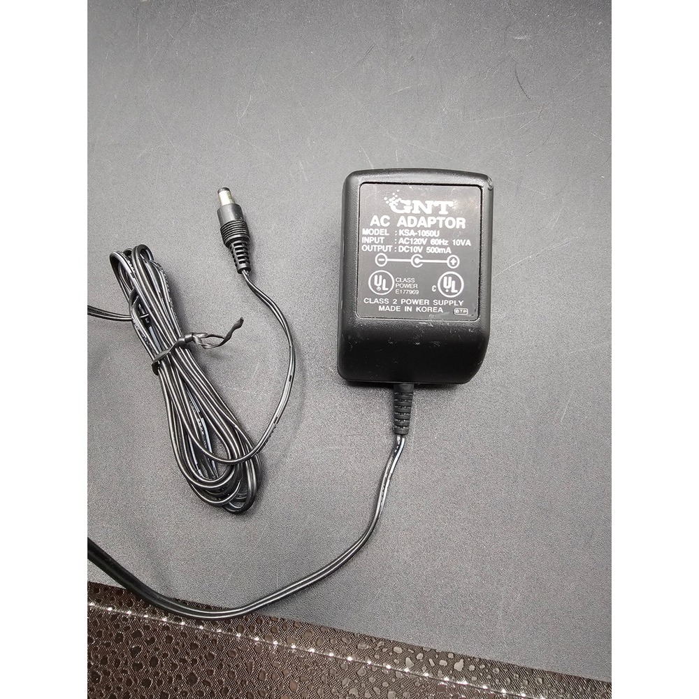 GNT AC Adaptor KSA-1050U 10V 500mA Class 2 Power Supply Black 3